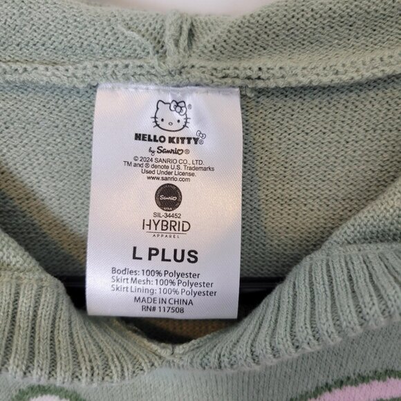 By Sanrio Hello kitty Tulle Hoodie Sweater Dress Kid Size Large Plus 10-12 New - Picture 7 of 8